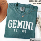 Custom Gemini Comfort Colors® T-Shirt, Personalized Gemini Horoscope Birth Year Shirt, Astrology Tee, Gift for Birthday Zodiac