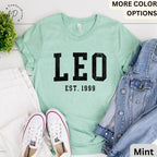 Custom Leo Comfort Colors® T-Shirt, Personalized Leo Horoscope Birth Year Shirt, Astrology Tee, Gift for Birthday Zodiac
