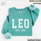 Custom Leo Comfort Colors® Sweatshirt, Personalized Leo Horoscope Birth Year Sweater, Astrology, Gift for Birthday Zodiac