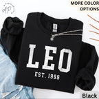 Custom Leo Comfort Colors® Sweatshirt, Personalized Leo Horoscope Birth Year Sweater, Astrology, Gift for Birthday Zodiac