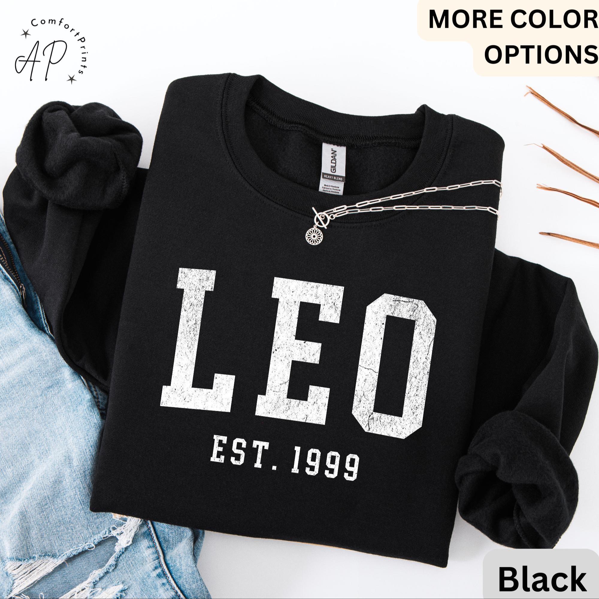 Custom Leo Comfort Colors® Sweatshirt, Personalized Leo Horoscope Birth Year Sweater, Astrology, Gift for Birthday Zodiac