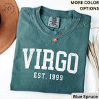 Custom Virgo Comfort Colors® T-Shirt, Personalized Virgo Horoscope Birth Year Shirt, Astrology Tee, Gift for Birthday Zodiac