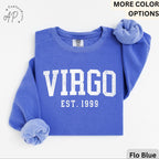 Custom Virgo Comfort Colors® Sweatshirt, Personalized Virgo Horoscope Birth Year Sweater, Astrology, Gift for Birthday Zodiac