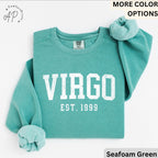 Custom Virgo Comfort Colors® Sweatshirt, Personalized Virgo Horoscope Birth Year Sweater, Astrology, Gift for Birthday Zodiac