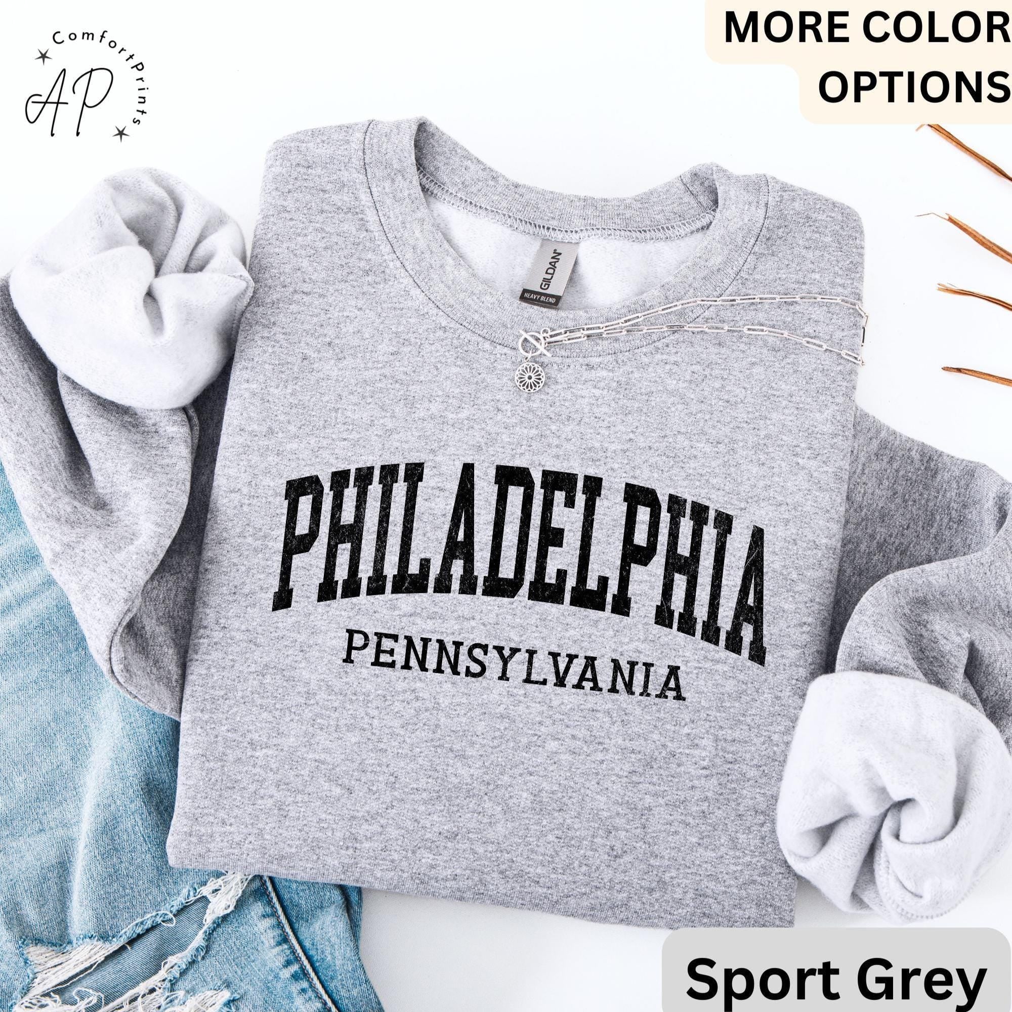 Philadelphia Pennsylvania Comfort Colors® Sweatshirt, Philly Souvenir Sweater, Philadelphia PA Travel Gift