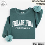 Philadelphia Pennsylvania Comfort Colors® Sweatshirt, Philly Souvenir Sweater, Philadelphia PA Travel Gift