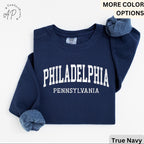 Philadelphia Pennsylvania Comfort Colors® Sweatshirt, Philly Souvenir Sweater, Philadelphia PA Travel Gift