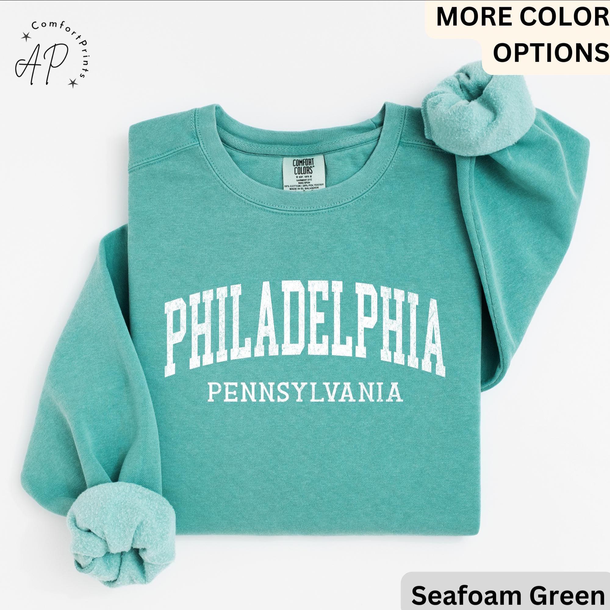 Philadelphia Pennsylvania Comfort Colors® Sweatshirt, Philly Souvenir Sweater, Philadelphia PA Travel Gift