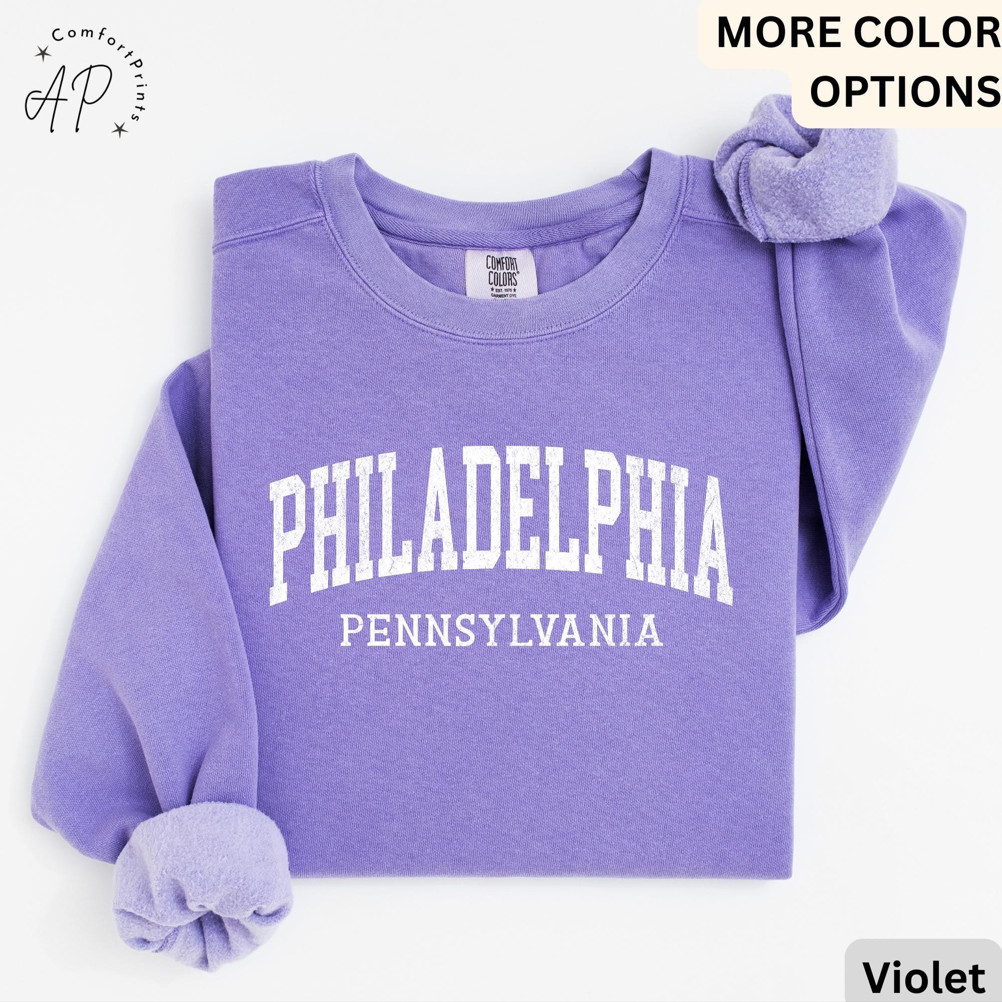 Philadelphia Pennsylvania Comfort Colors® Sweatshirt, Philly Souvenir Sweater, Philadelphia PA Travel Gift