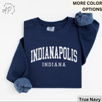 Indianapolis Comfort Colors® Sweatshirt, Indianapolis Indiana Souvenir Sweater, Gift for Indianapolis Traveler