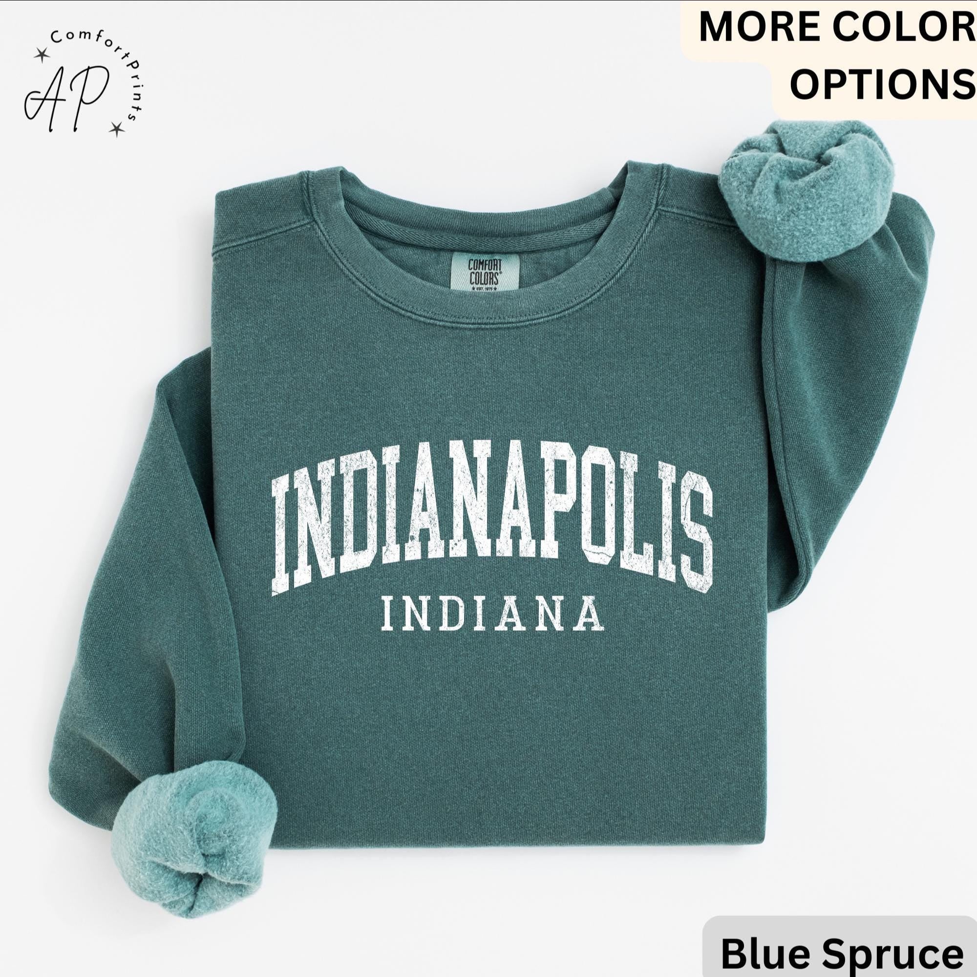 Indianapolis Comfort Colors® Sweatshirt, Indianapolis Indiana Souvenir Sweater, Gift for Indianapolis Traveler