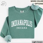 Indianapolis Comfort Colors® Sweatshirt, Indianapolis Indiana Souvenir Sweater, Gift for Indianapolis Traveler