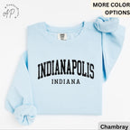 Indianapolis Comfort Colors® Sweatshirt, Indianapolis Indiana Souvenir Sweater, Gift for Indianapolis Traveler