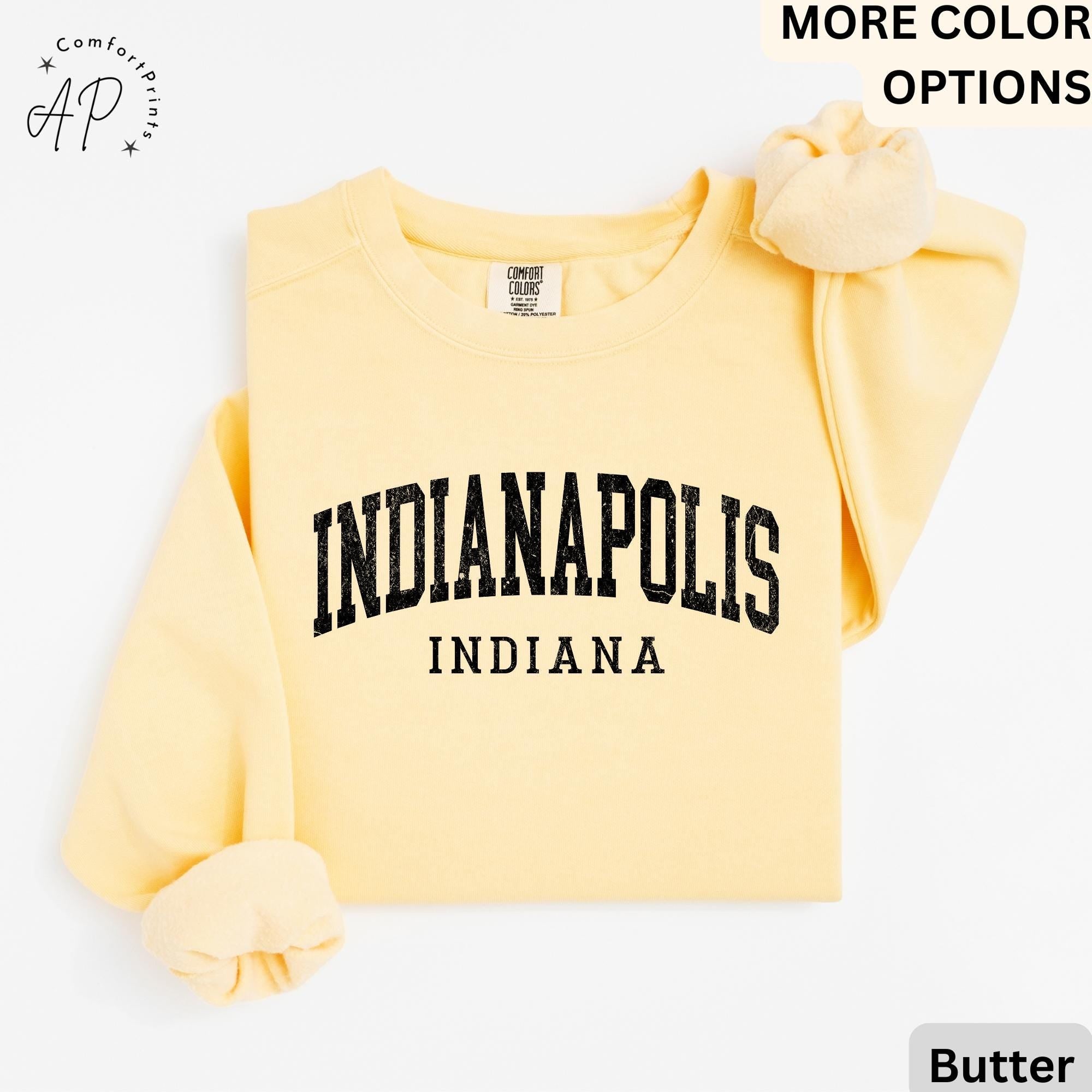 Indianapolis Comfort Colors® Sweatshirt, Indianapolis Indiana Souvenir Sweater, Gift for Indianapolis Traveler