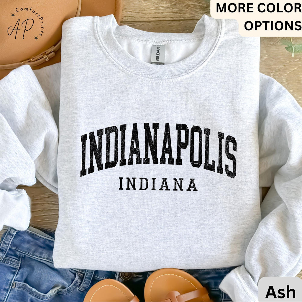 Indianapolis Comfort Colors® Sweatshirt, Indianapolis Indiana Souvenir Sweater, Gift for Indianapolis Traveler