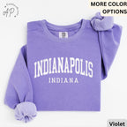 Indianapolis Comfort Colors® Sweatshirt, Indianapolis Indiana Souvenir Sweater, Gift for Indianapolis Traveler