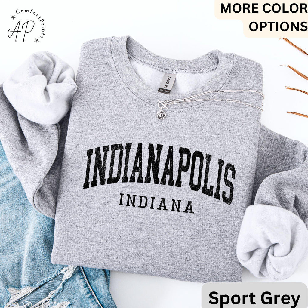 Indianapolis Comfort Colors® Sweatshirt, Indianapolis Indiana Souvenir Sweater, Gift for Indianapolis Traveler