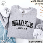 Indianapolis Comfort Colors® Sweatshirt, Indianapolis Indiana Souvenir Sweater, Gift for Indianapolis Traveler