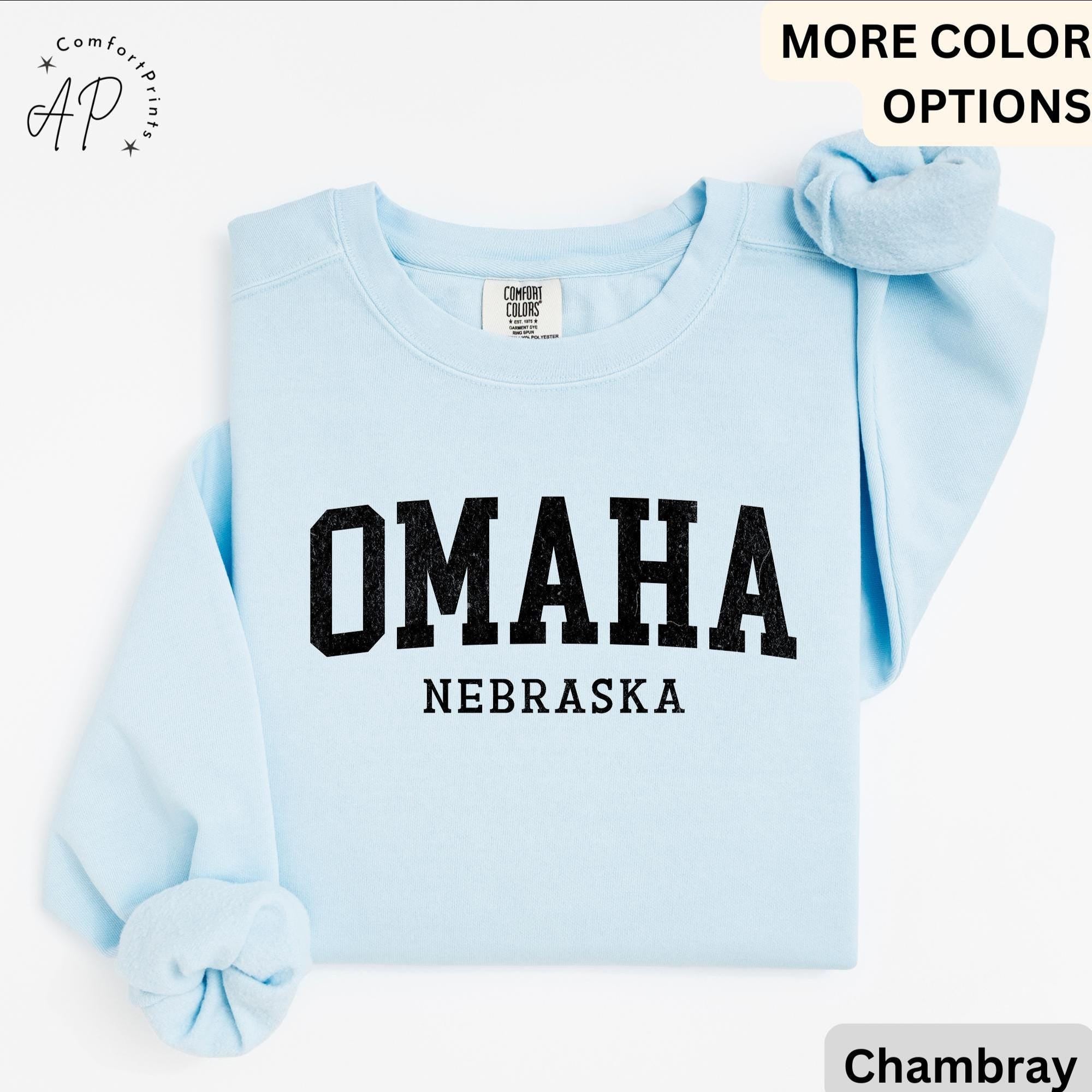 Omaha Comfort Colors® Sweater, Omaha Nebraska Souvenir Sweatshirt, Gift for Omaha Traveler