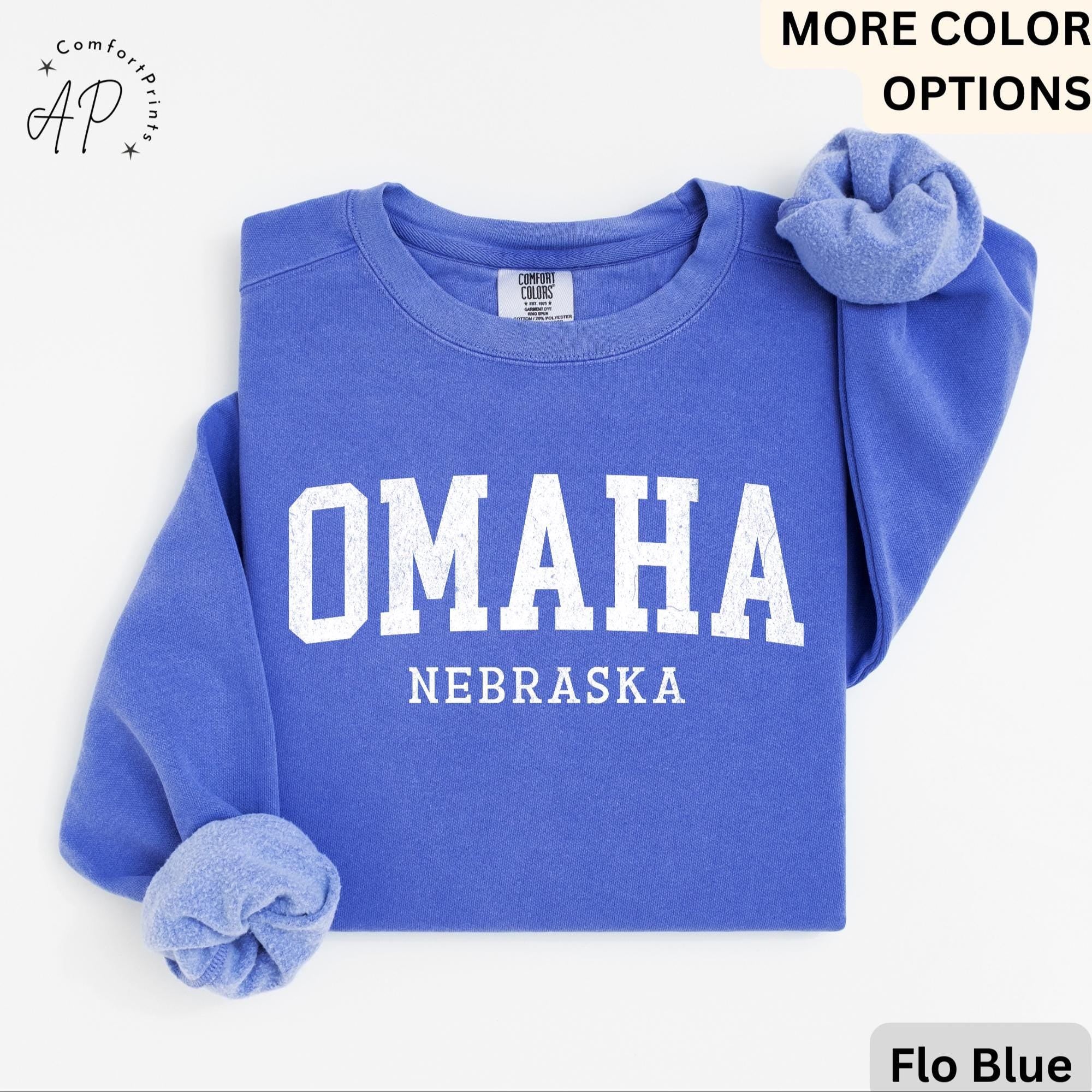 Omaha Comfort Colors® Sweater, Omaha Nebraska Souvenir Sweatshirt, Gift for Omaha Traveler