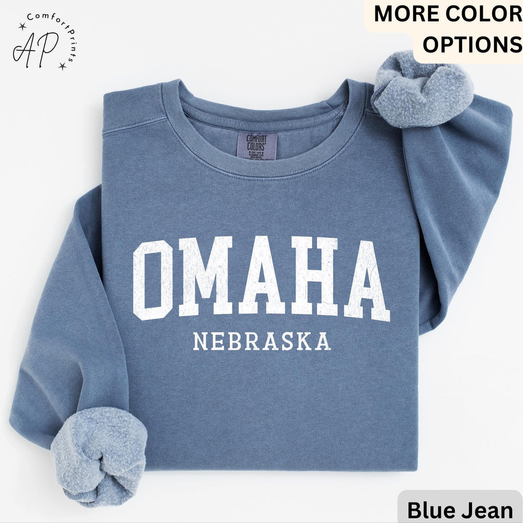 Omaha Comfort Colors® Sweater, Omaha Nebraska Souvenir Sweatshirt, Gift for Omaha Traveler