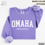 Omaha Comfort Colors® Sweater, Omaha Nebraska Souvenir Sweatshirt, Gift for Omaha Traveler