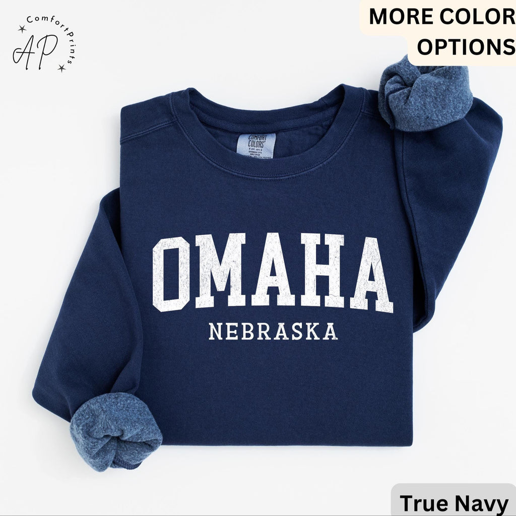 Omaha Comfort Colors® Sweater, Omaha Nebraska Souvenir Sweatshirt, Gift for Omaha Traveler