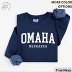 Omaha Comfort Colors® Sweater, Omaha Nebraska Souvenir Sweatshirt, Gift for Omaha Traveler