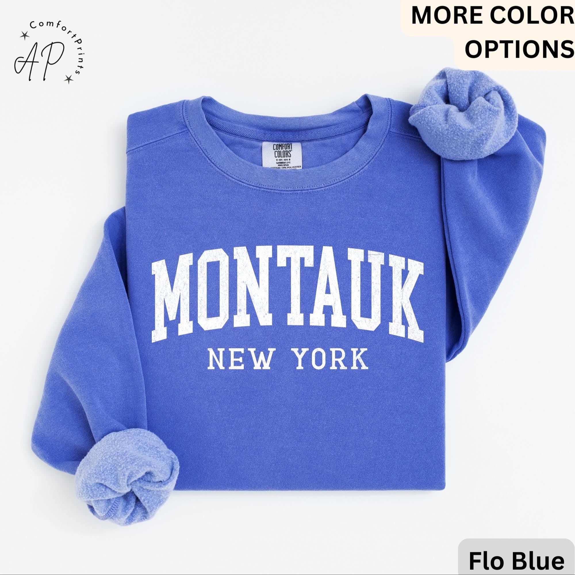Montauk Comfort Colors® Sweatshirt, Montauk New York Souvenir Sweater, Gift for Montauk Traveler