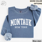 Montauk Comfort Colors® Sweatshirt, Montauk New York Souvenir Sweater, Gift for Montauk Traveler