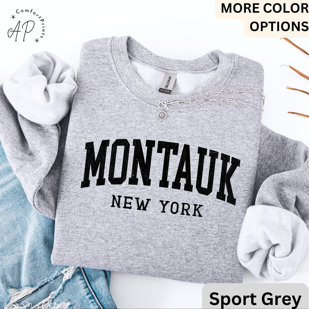 Montauk Comfort Colors® Sweatshirt, Montauk New York Souvenir Sweater, Gift for Montauk Traveler