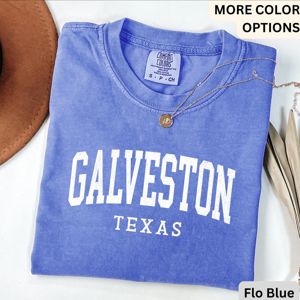 Galveston Comfort Colors® T-Shirt, Galveston Texas Souvenir Shirt, Gift for Galveston Traveler Sweatshirt, Galveston Long-Sleeve Shirt