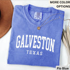 Galveston Comfort Colors® T-Shirt, Galveston Texas Souvenir Shirt, Gift for Galveston Traveler Sweatshirt, Galveston Long-Sleeve Shirt