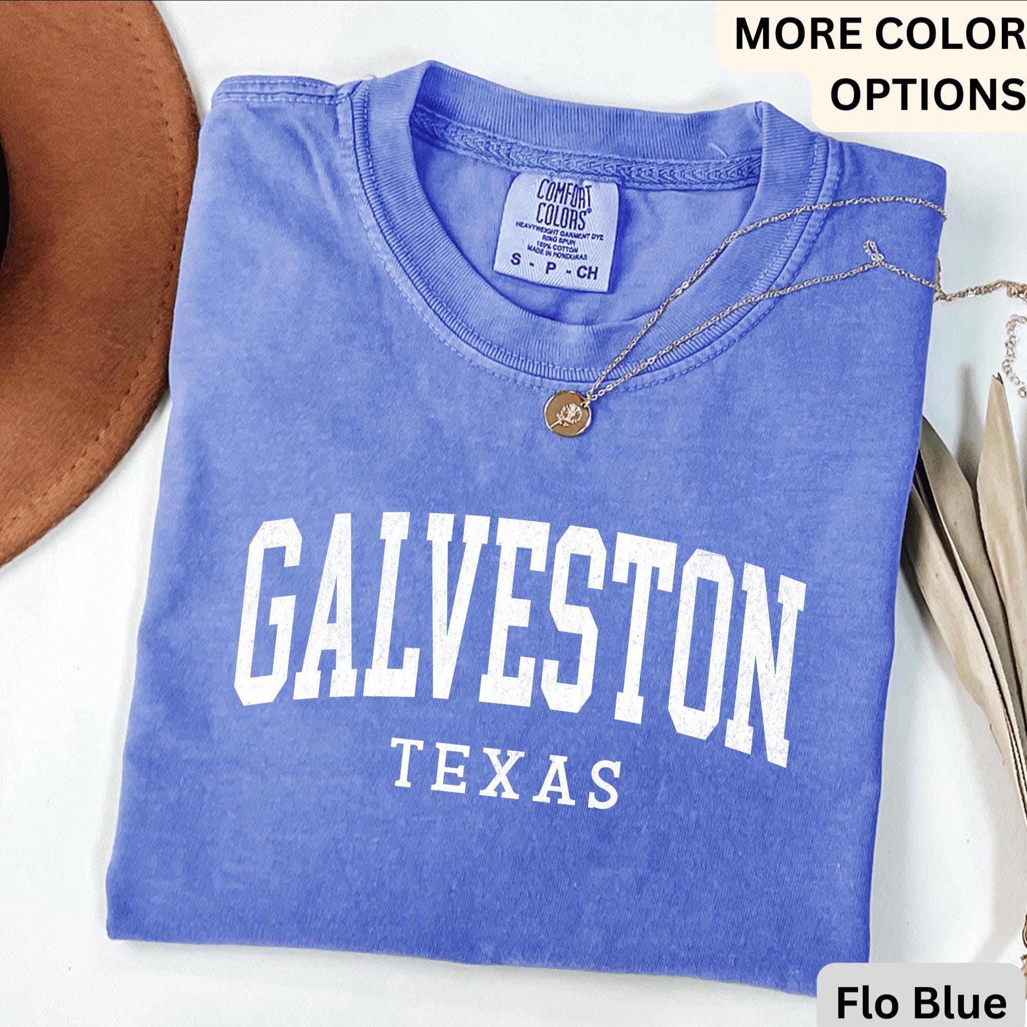 Galveston Comfort Colors® T-Shirt, Galveston Texas Souvenir Shirt, Gift for Galveston Traveler Sweatshirt, Galveston Long-Sleeve Shirt