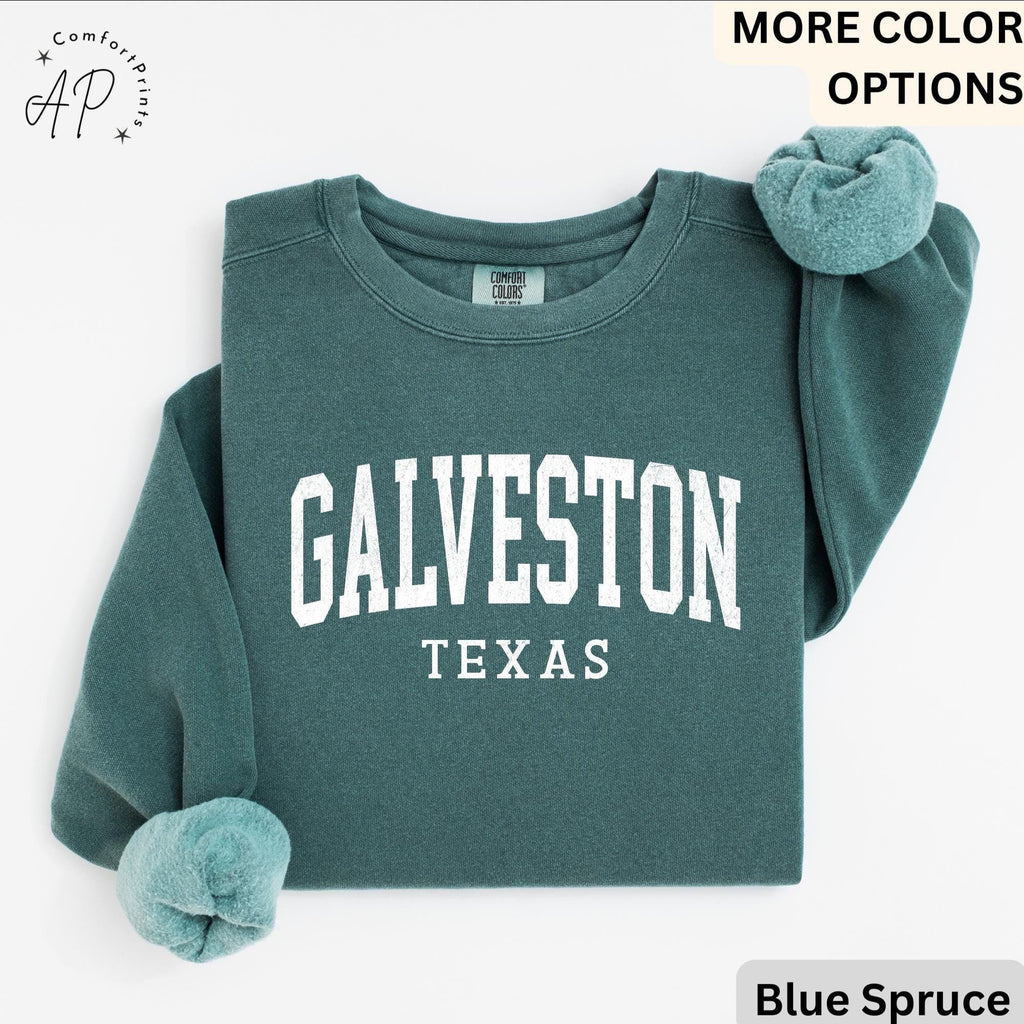 Galveston Comfort Colors® T-Shirt, Galveston Texas Souvenir Shirt, Gift for Galveston Traveler Sweatshirt, Galveston Long-Sleeve Shirt