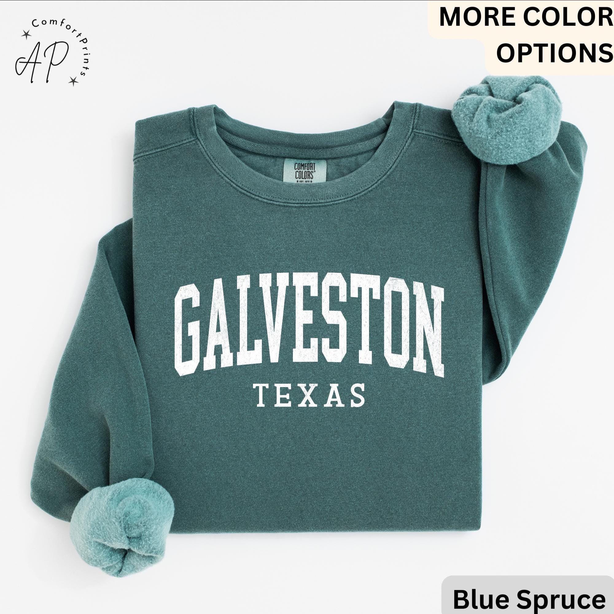 Galveston Comfort Colors® T-Shirt, Galveston Texas Souvenir Shirt, Gift for Galveston Traveler Sweatshirt, Galveston Long-Sleeve Shirt
