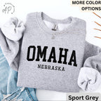 Omaha Comfort Colors® Sweater, Omaha Nebraska Souvenir Sweatshirt, Gift for Omaha Traveler