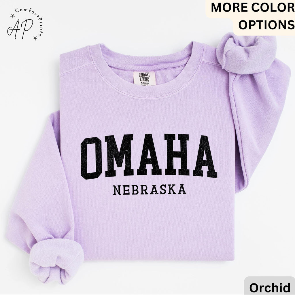 Omaha Comfort Colors® Sweater, Omaha Nebraska Souvenir Sweatshirt, Gift for Omaha Traveler