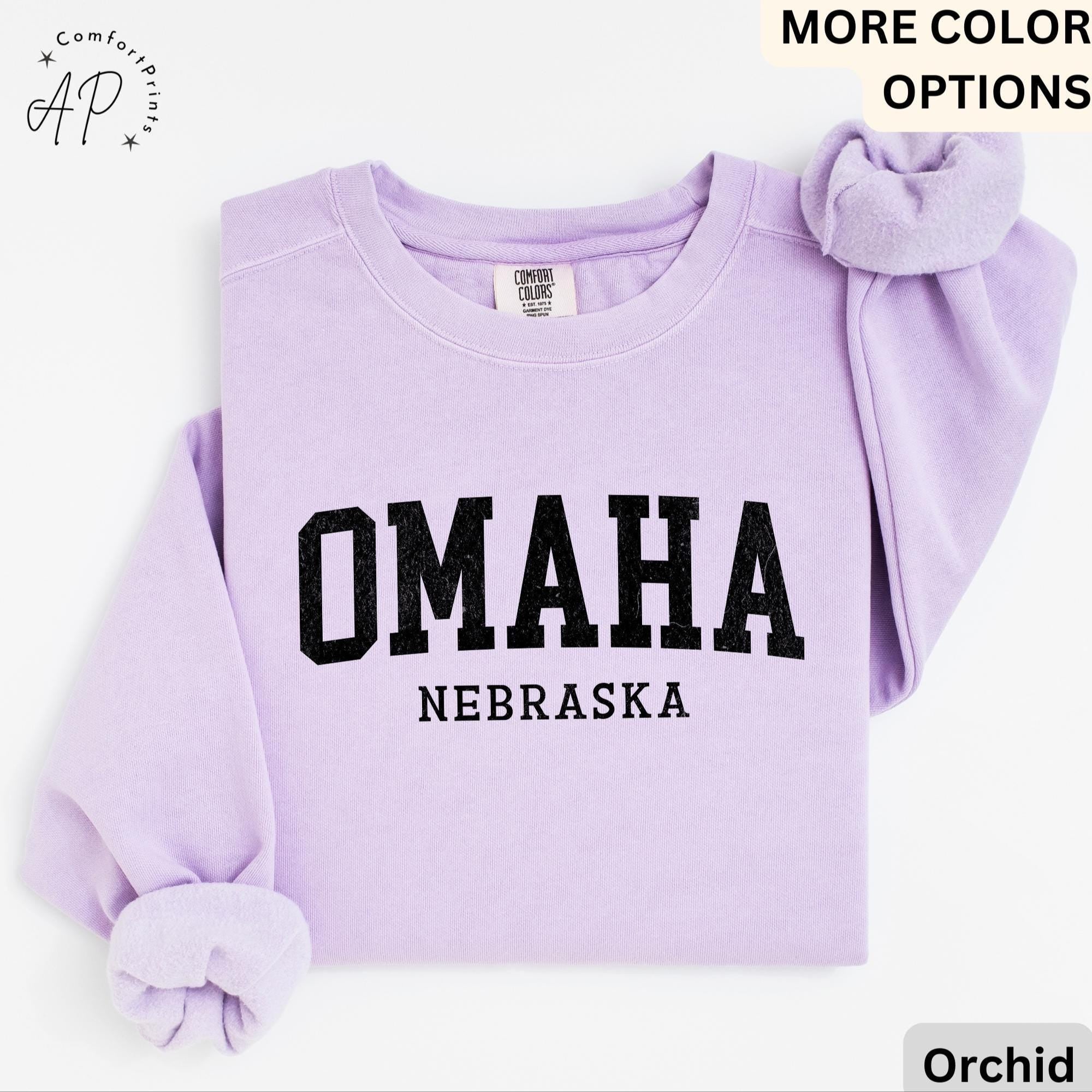 Omaha Comfort Colors® Sweater, Omaha Nebraska Souvenir Sweatshirt, Gift for Omaha Traveler