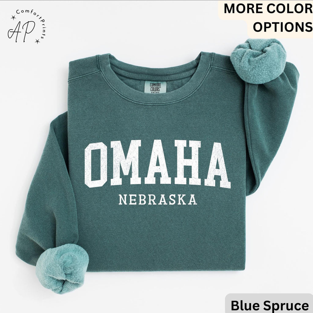 Omaha Comfort Colors® Sweater, Omaha Nebraska Souvenir Sweatshirt, Gift for Omaha Traveler