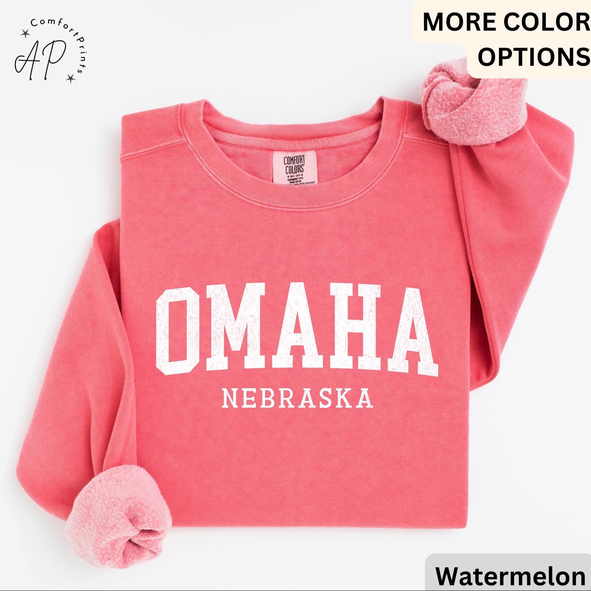 Omaha Comfort Colors® Sweater, Omaha Nebraska Souvenir Sweatshirt, Gift for Omaha Traveler