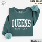 Queens New York Comfort Colors® Sweatshirt, Queens NYC Souvenir Sweater, Gift for Queens Traveler T-Shirt, Queens NY Long-Sleeve Shirt