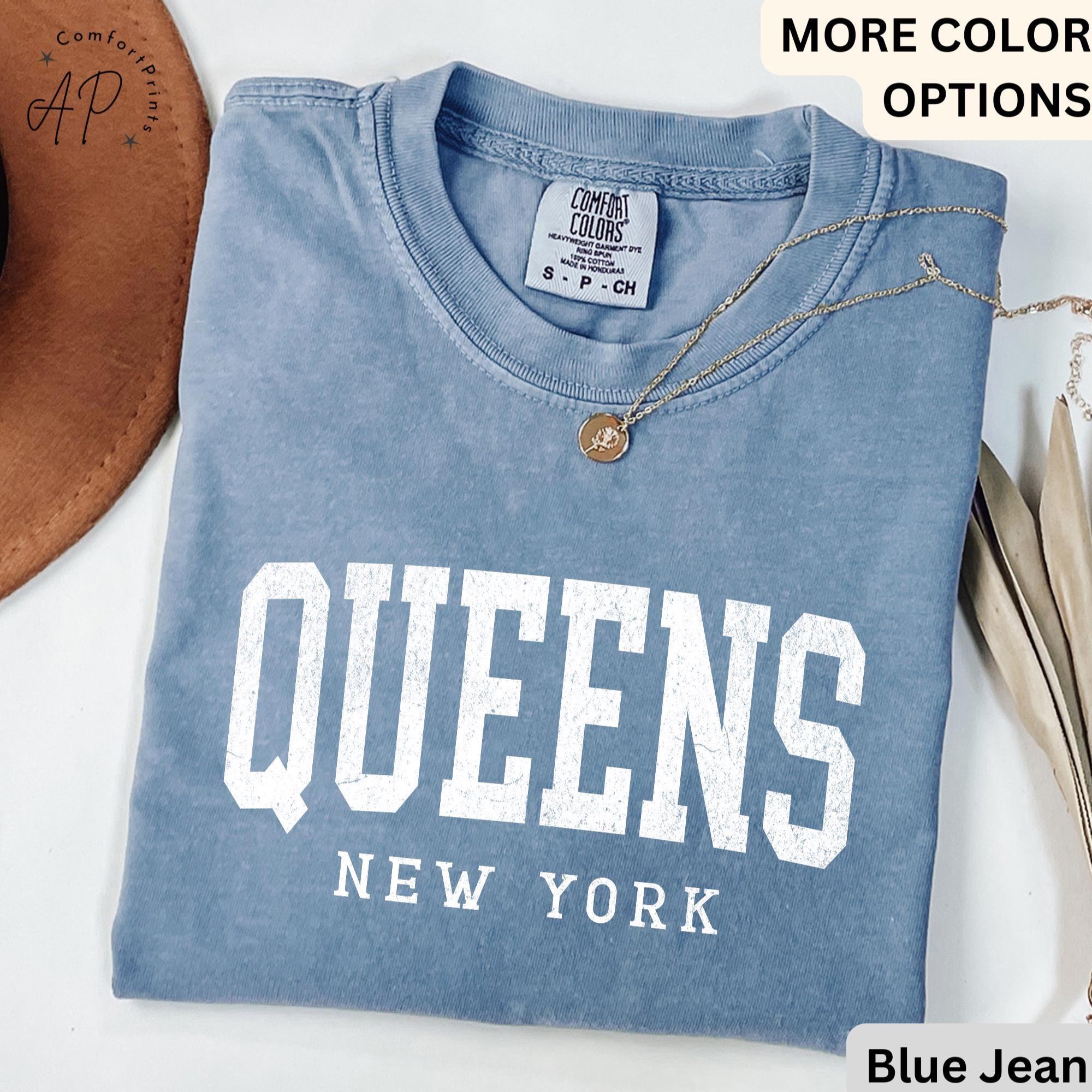 Queens New York Comfort Colors® Sweatshirt, Queens NYC Souvenir Sweater, Gift for Queens Traveler T-Shirt, Queens NY Long-Sleeve Shirt
