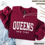 Queens New York Comfort Colors® Sweatshirt, Queens NYC Souvenir Sweater, Gift for Queens Traveler T-Shirt, Queens NY Long-Sleeve Shirt