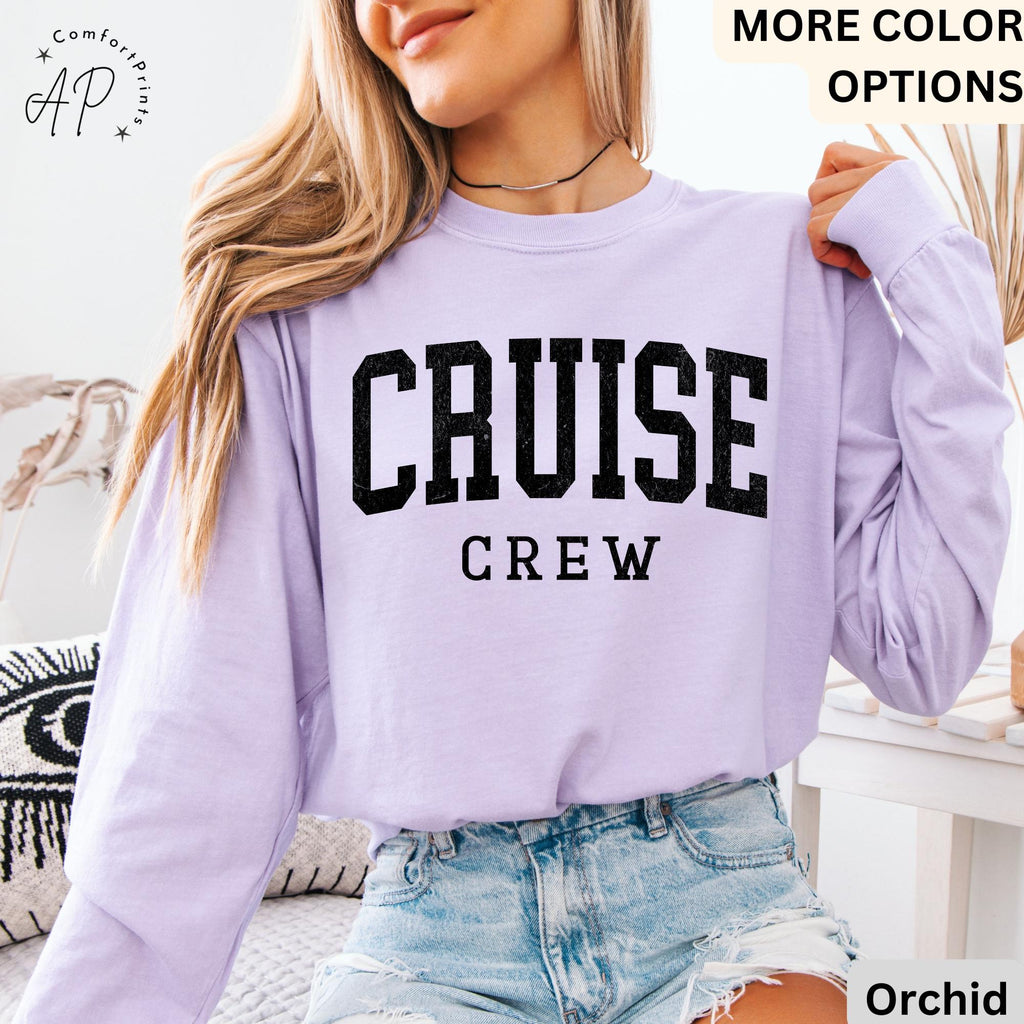 Cruise Crew Comfort Colors® Long Sleeve Shirt, Cruise Trip Long-Sleeve Shirt, Cruising, Gift for Family Trip