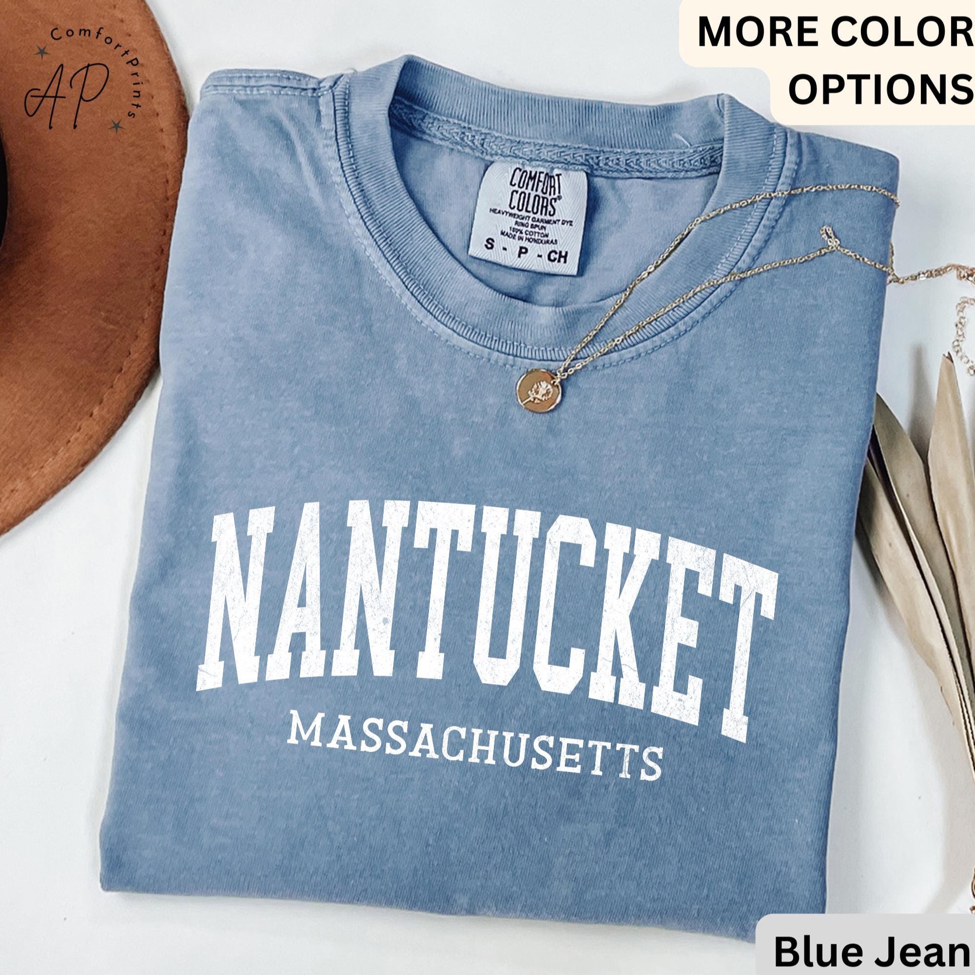 Nantucket Comfort Colors® T-Shirt, Nantucket Massachusetts Souvenir Shirt, Gift for Nantucket Sweatshirt, Nantucket Long-Sleeve Shirt
