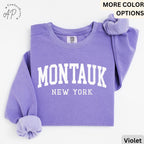 Montauk Comfort Colors® Sweatshirt, Montauk New York Souvenir Sweater, Gift for Montauk Traveler