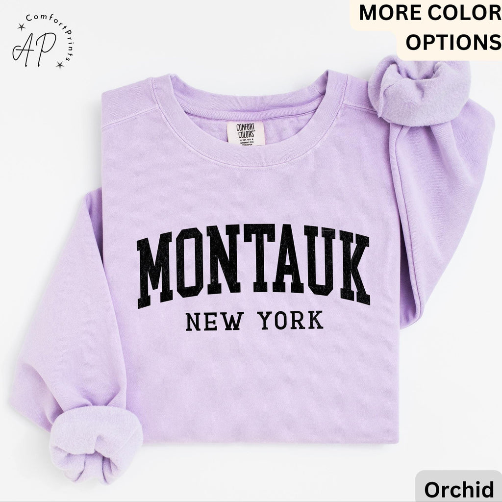 Montauk Comfort Colors® Sweatshirt, Montauk New York Souvenir Sweater, Gift for Montauk Traveler