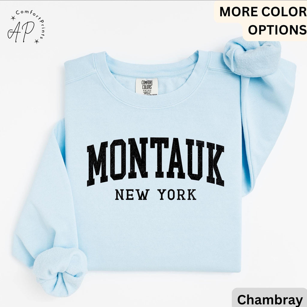 Montauk Comfort Colors® Sweatshirt, Montauk New York Souvenir Sweater, Gift for Montauk Traveler