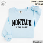 Montauk Comfort Colors® Sweatshirt, Montauk New York Souvenir Sweater, Gift for Montauk Traveler